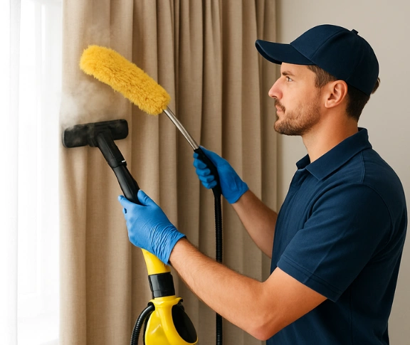 Trusted drapes cleaning technician Matty Curtain Cleaning austral-nsw QLD