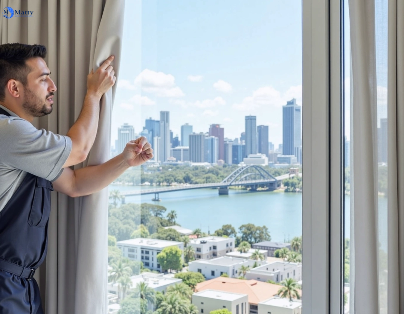Professional curtain steam cleaning service austral-nsw QLD by Matty Curtain Cleaning