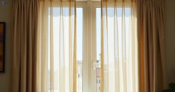 Dull dusty drapes in austral-nsw before professional cleaning